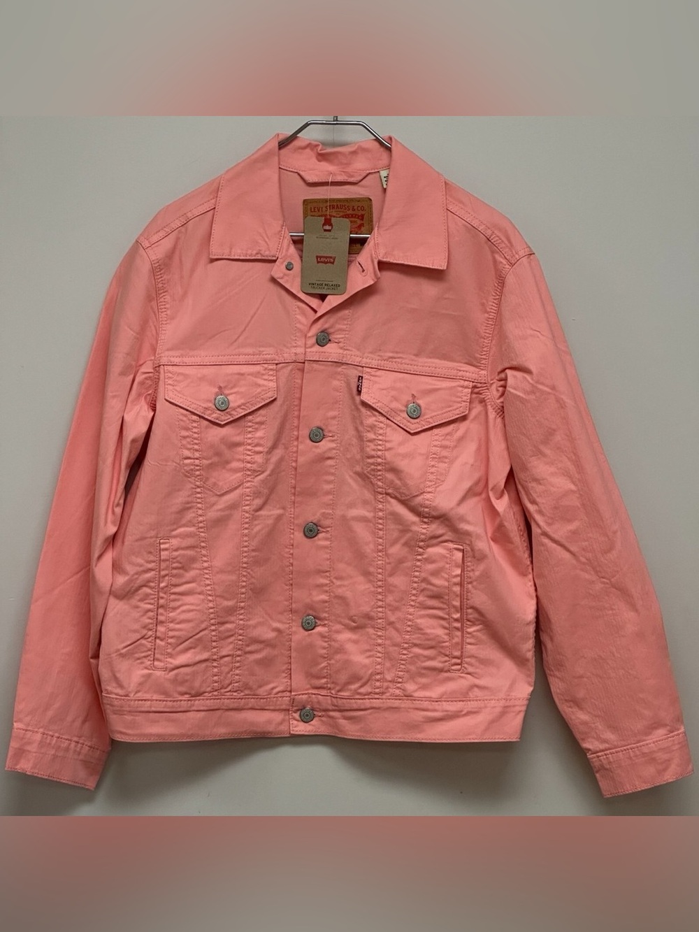 NWT 💗 Levi's Vintage Relaxed Fit Trucker Jacket Peaches 'N Cream Pink💗